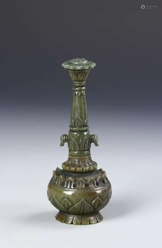 Indian Jade Tall Vase