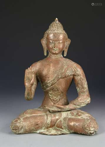 Indian Large Bronze Buddha