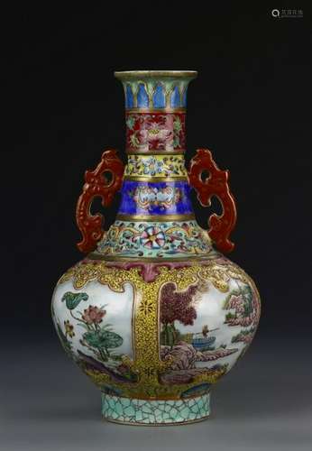 Chinese Enameled Vase