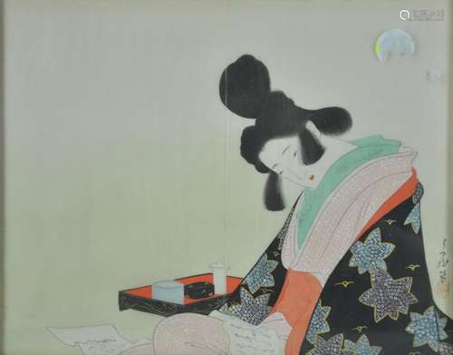 Six Japanese Silk Paintings