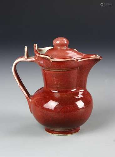 Chinese Copper Red Temple Ewer