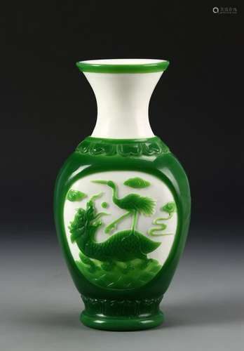 Chinese Peking Glass Vase