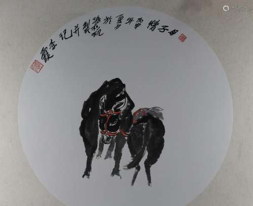 Chinese Painting of Donkeys