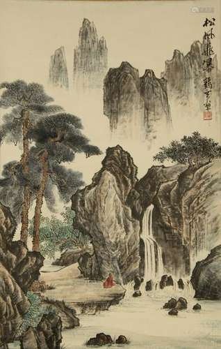 Chinese Scroll Painting of Landscape