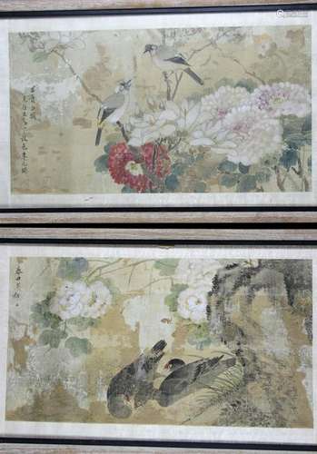 Pair of Chinese Framed Scroll Paintings