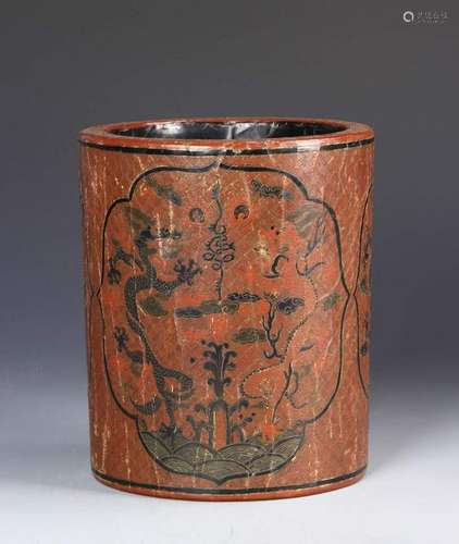 Chinese Lacquer Brushpot