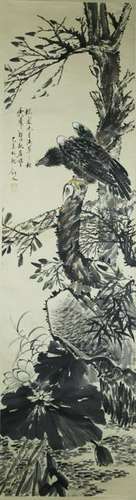 Chinese Scroll Painting of Eagle