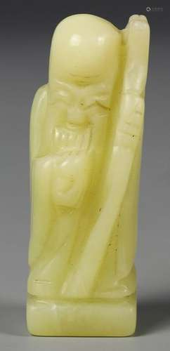 Chinese Carved Jade Shoulao Figure