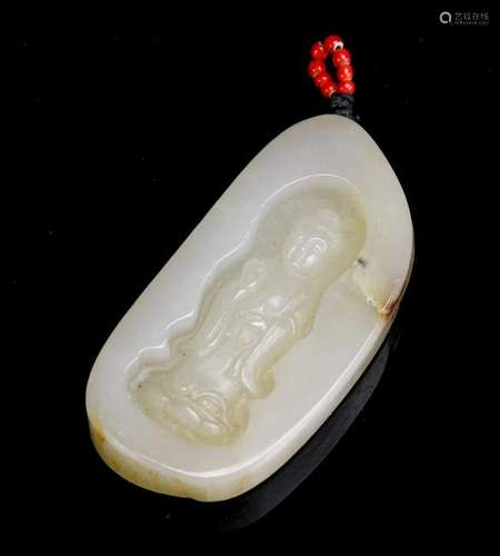 Chinese Jade Guanyin Pendant