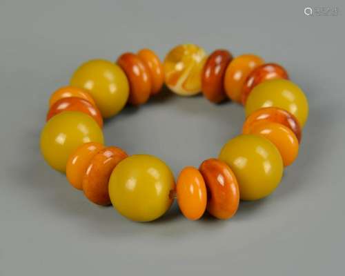 Chinese Honey Wax Beaded Bracelet