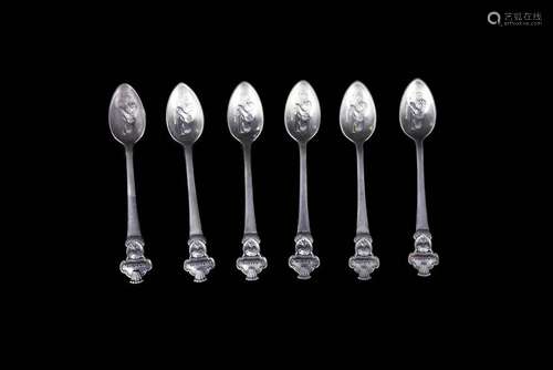 Six Vintage Silver Spoons