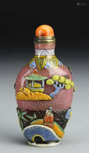 Chinese Peking Glass Snuff Bottle