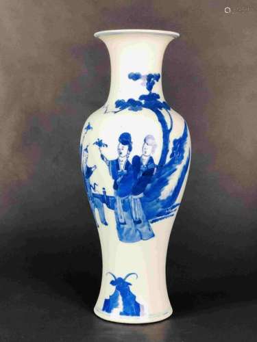 Blue and white guanyin vase