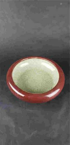 Red-glazed bowl