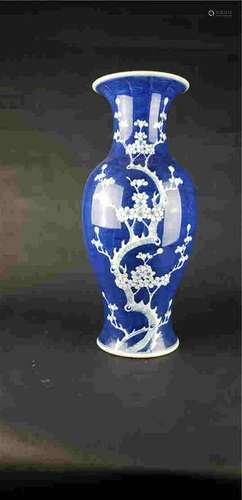 Blue glazed vase