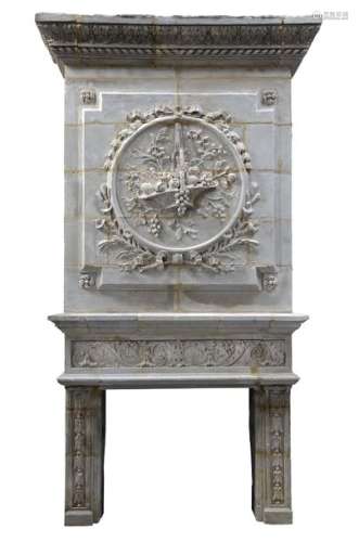 Importante cheminée de style Renaissance en pierre…