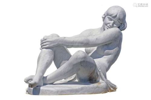 D'après Stephan BUXIN (1909 1996), statue en marbr…