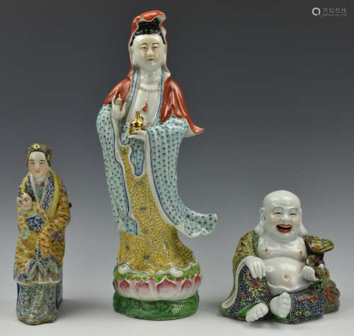 (3)Chinese Famille Rose Porcelain Figures