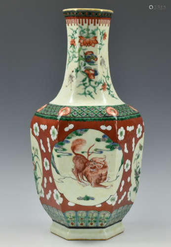 Chinese Famille Verte Vase,20th C.