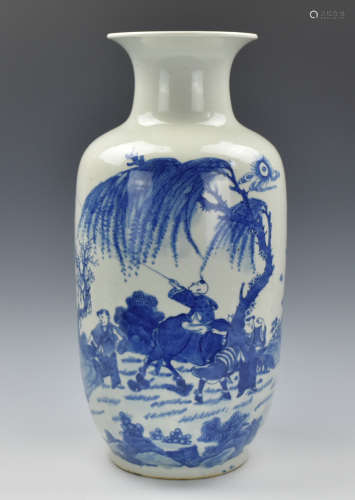 Chinese Large Chinese Blue & White Vase, 19th C.