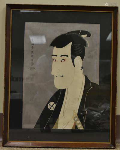 Toshisai Sharaku: Kabuki Actor, Ukiyoe on Mica