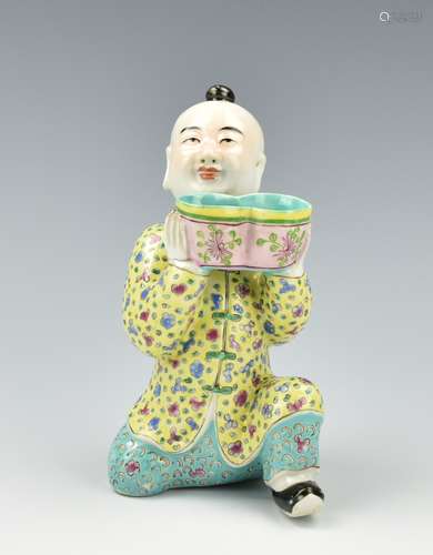 Chinese Famille Rose Porcelain Boy,19-20th C.