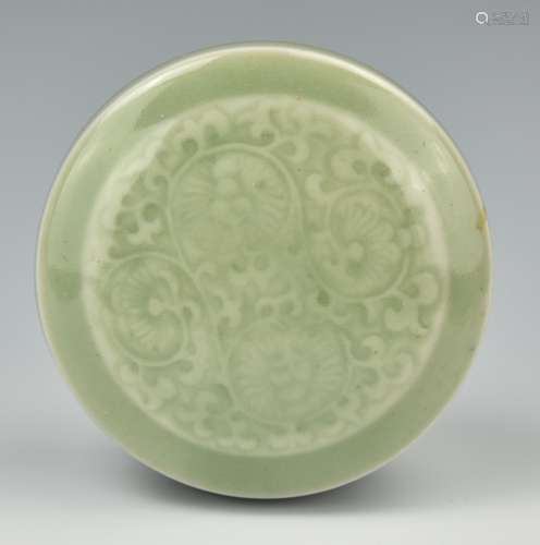 Chinese Celadon Glazed Box,Qing D.