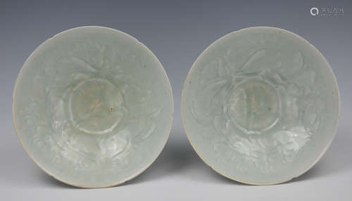 Pair of Chinese Celadon Glazed Bowl