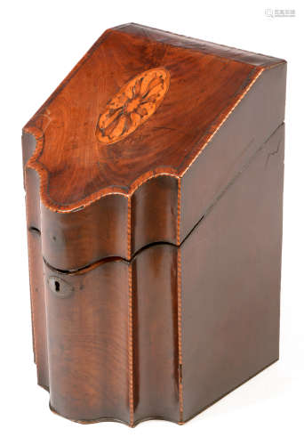 A George III mahogany decanter box.