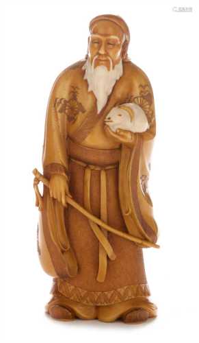 Japanese Meiji ivory carved figure