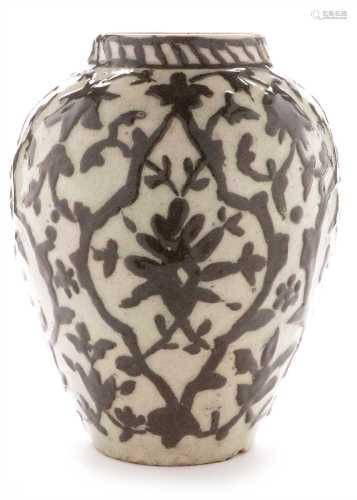 A Persian fritware vase