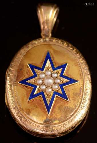 Pearl and Enamel Locket