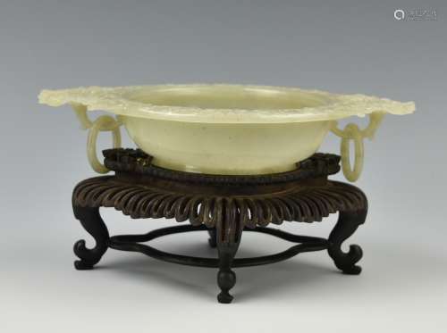 Chinese White Jade Washer, Qing Dynasty