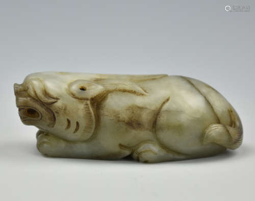 Chinese Carved Jade Foo Dog
