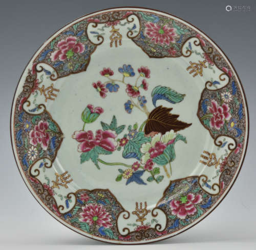 Chinese Famille Rose Plate ,Yongzheng Period