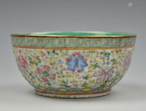 Chinese Famille Rose Bowl, Daoguang Period