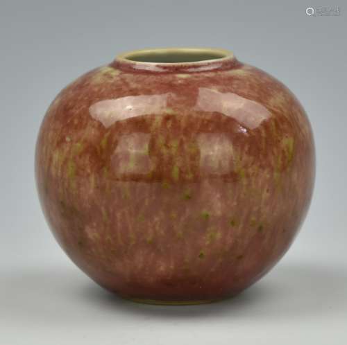 Chinese Peach Blossom Glazed Waterpot, 18-19th C.