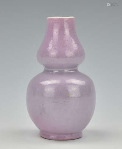 Small Chinese Purple Glazed Gourd Vase,19th C.