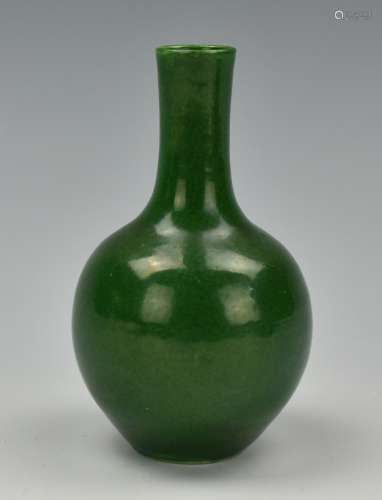 Chinese Green Glazed Vase,19th C.