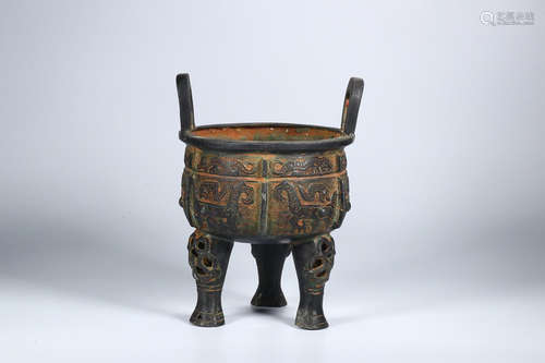 BRONZE TRIPOD 'DING' CENSER