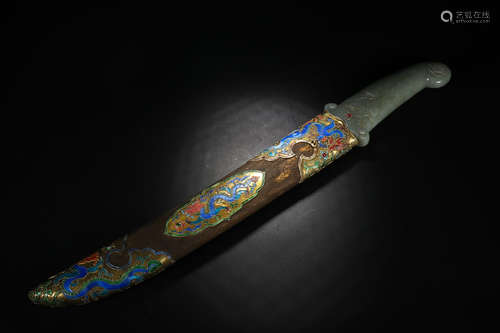 HETIAN JADE BLUING DAGGER