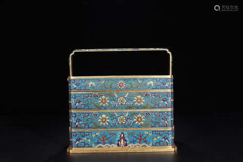 QIANLONG MARK CLOISONNE BOX