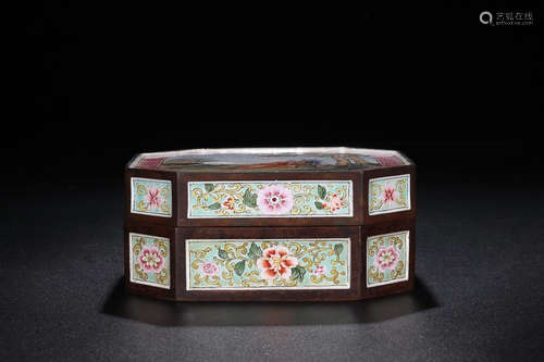 QIANLONG MARK ENAMEL CAPPING BOX