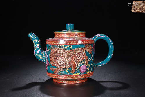 ENAMEL TEAPOT