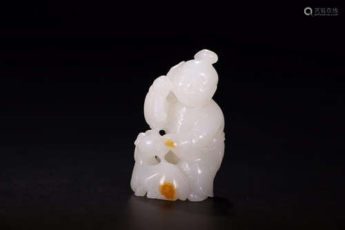 HETIAN JADE CHARACTER STORY PENDANT