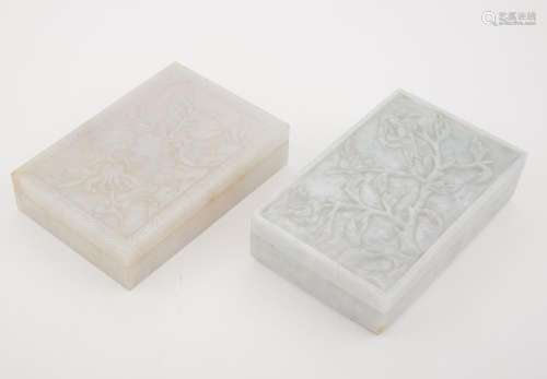 Two Chinese Jade Boxes