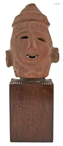 Japanese Jomon Style Pottery Head