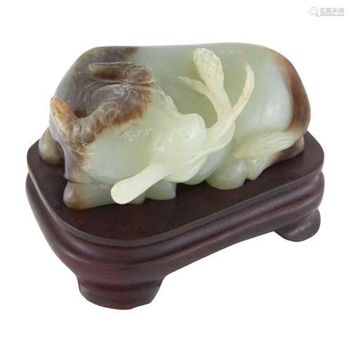 Chinese Celadon Jade Buffalo