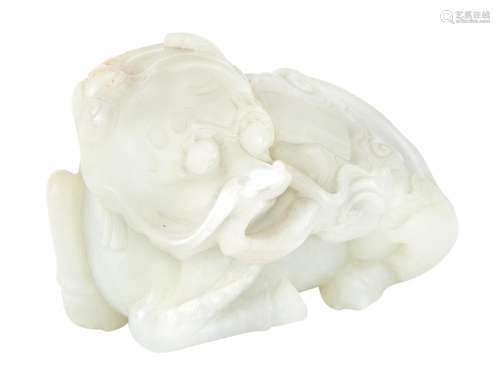 Chinese White Jade Figure of a Qilin