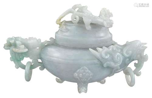 Chinese Jade Covered Censer